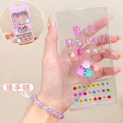 Nail Art Sticker Nail Stickers Girl Stickers Baby Nail Art Stickers With 2 Bracelets & Rubber Set