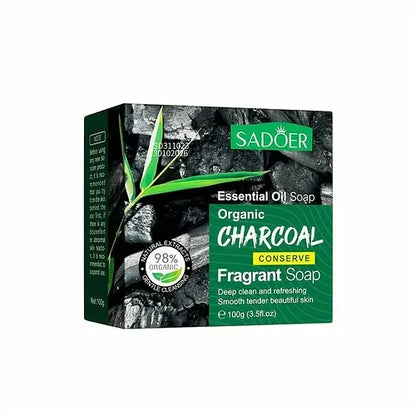 Sadoer Natural Essential Oil Soap with Activated Charcoal