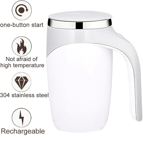 Stainless Steel Automatic Self Stirring Magnetic Mug