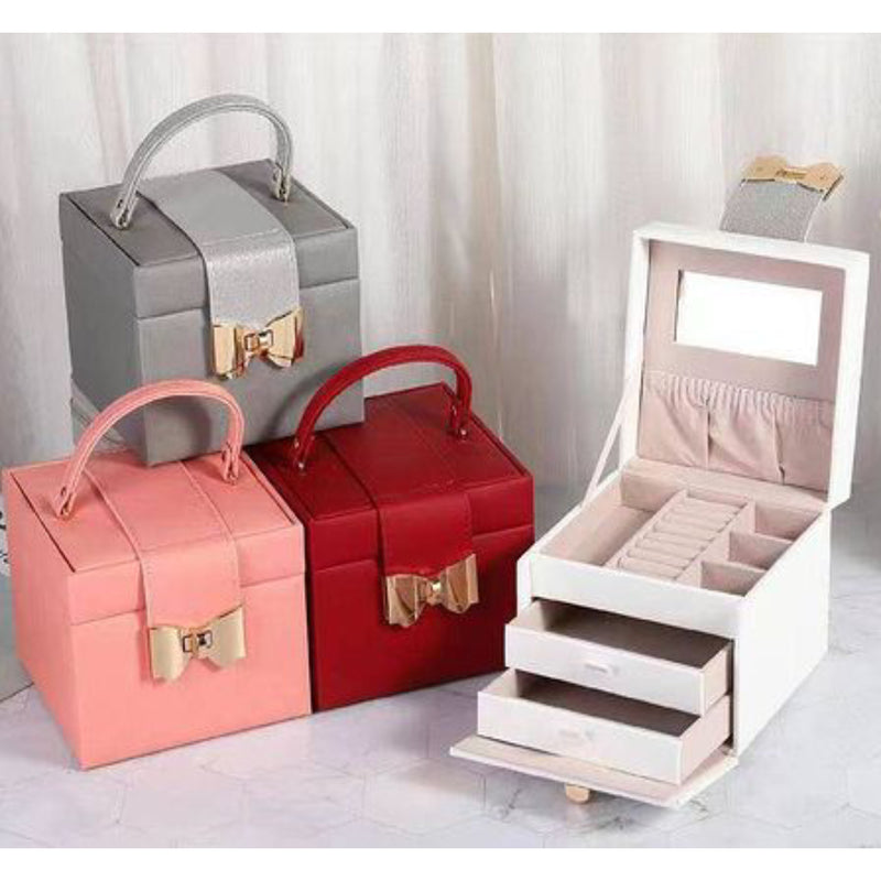 Multipurpose Jewelry Box With 2 Drawer High Quality With Mirror