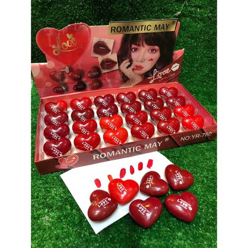 Romantic May Heart Lip Gloss Pack of 6pcs