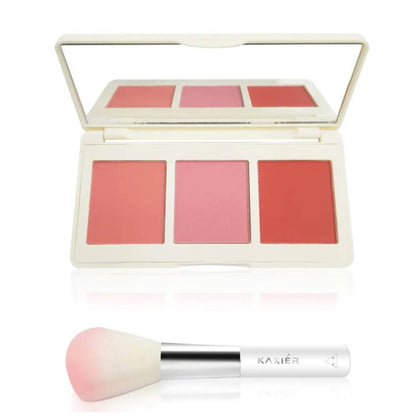 Kaxier 3 Color Blush Palette With Brush