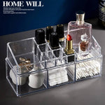 Transparent Double Acrylic Makeup Cosmetic Lipstick Brush Holder Organizer Box