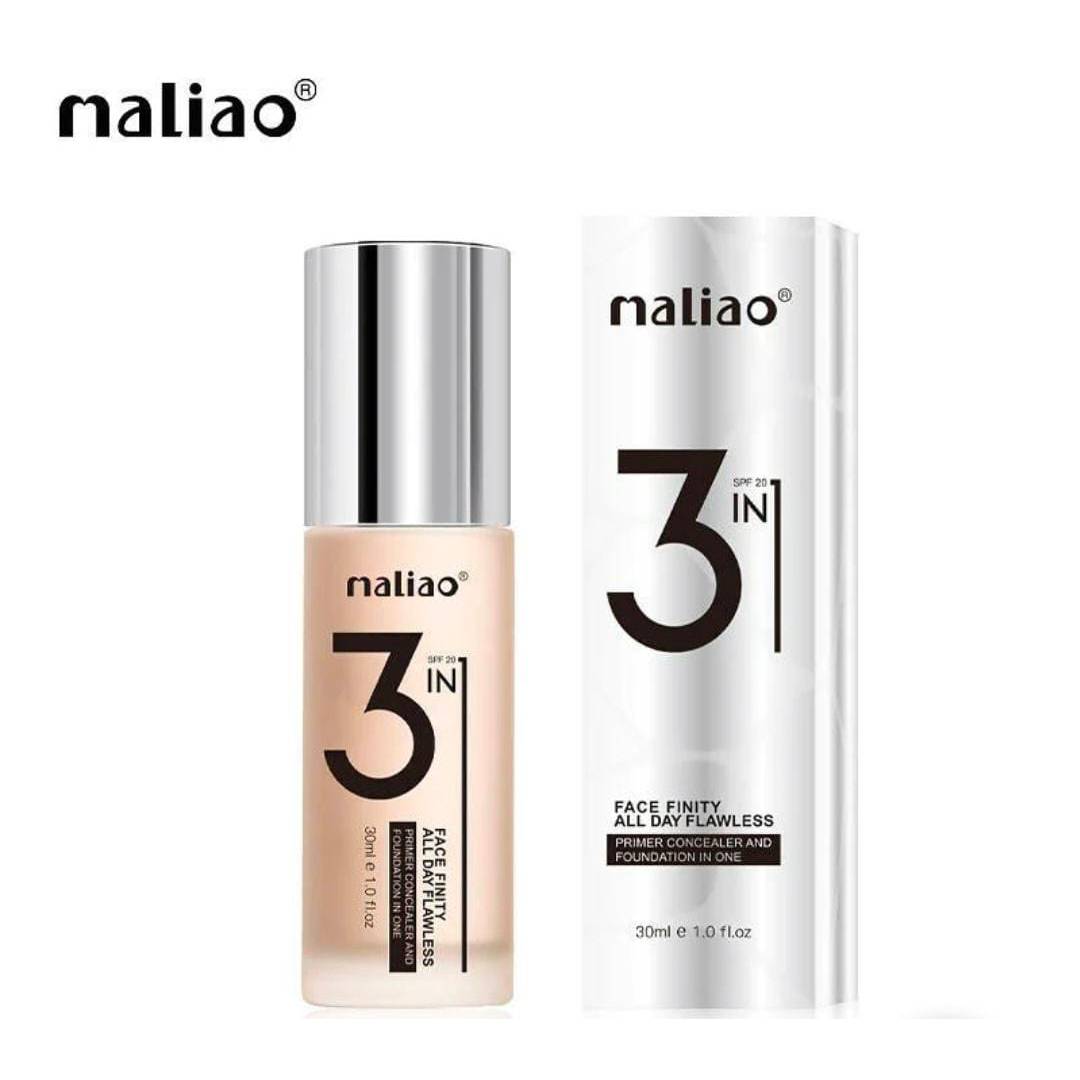 Maliao 3in1 Foundation Concealer Primer Face Finity All Day Flawless