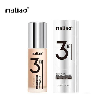 Maliao 3in1 Foundation Concealer Primer Face Finity All Day Flawless