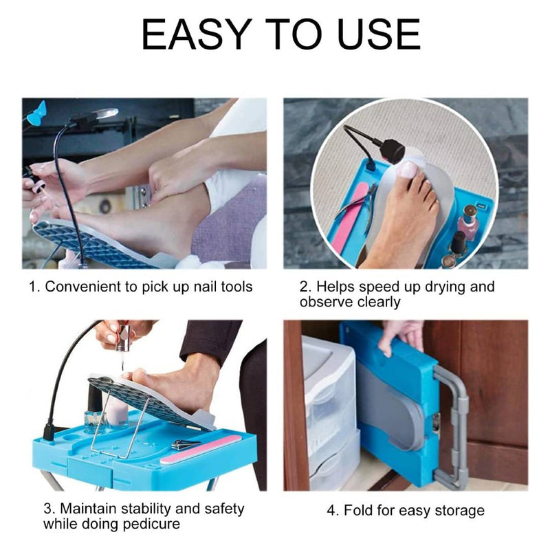 Professional Foldable Sturdy Stable Pedicure Footrest Foot Stand