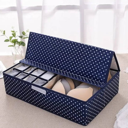 Undergarments Organizer Box With Lid Large Size 12 Small Pockets 1 Big