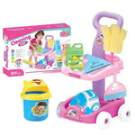 Realistic Cleaning Set Kit With Trolley Toy For Kid