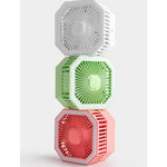 Multipurpose Portable Adjustable Folding 2in1 Mini Silent Cool Table Fan With Led Night