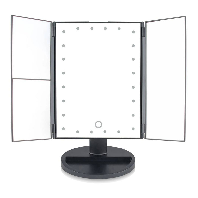 24 LED Touch Dimmable Sensor Foldable Led Mirror with 2 & 3X Magnification