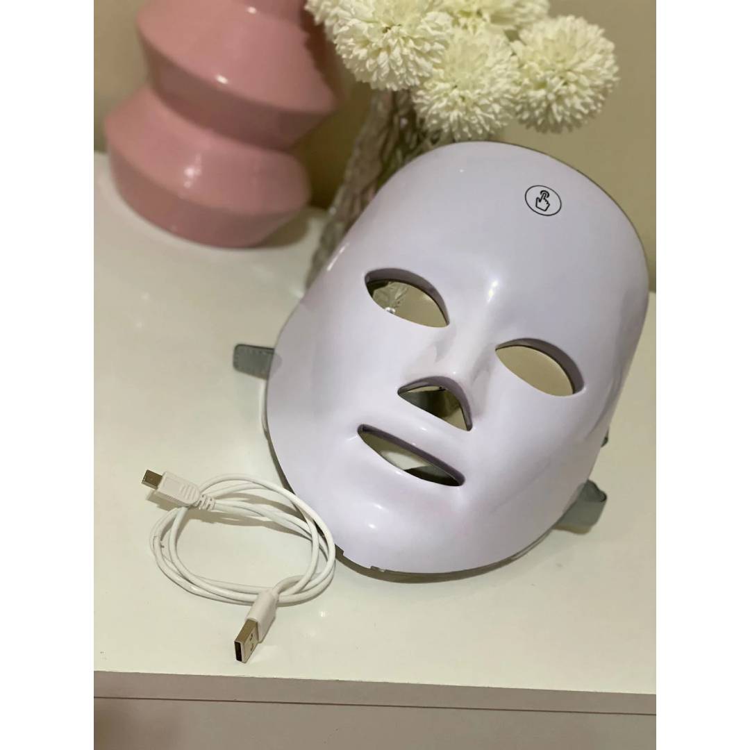 USB Rechargeable Facial LED Mask 7 Colors LED Photon Therapy Beauty Mask Skin Rejuvenation Home Face Lifting Whitening Beauty Device