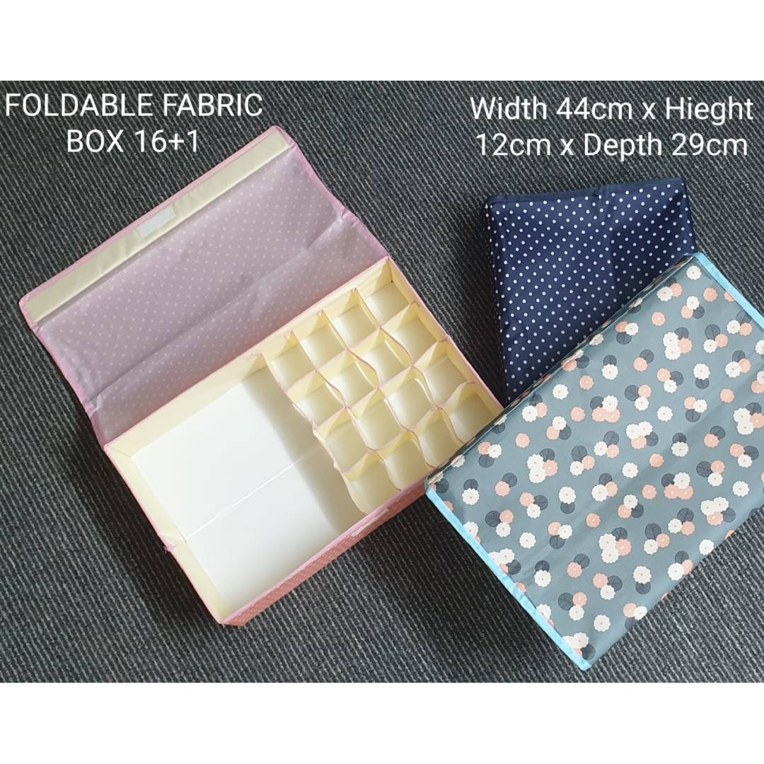 Undergarments Organizer Box With Lid Large Size 12 Small Pockets 1 Big