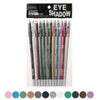 Huda Beauty Pearl Eyeshadow Pencil With Sharpner Pack of 12Pcs
