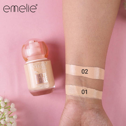 EMELIE 24 Hours Matte Pure Full Coverage Foundation & Concealer SPF20 30ml