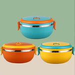 Stainless Steel Round Portable Multilayer Warm Lunch Box