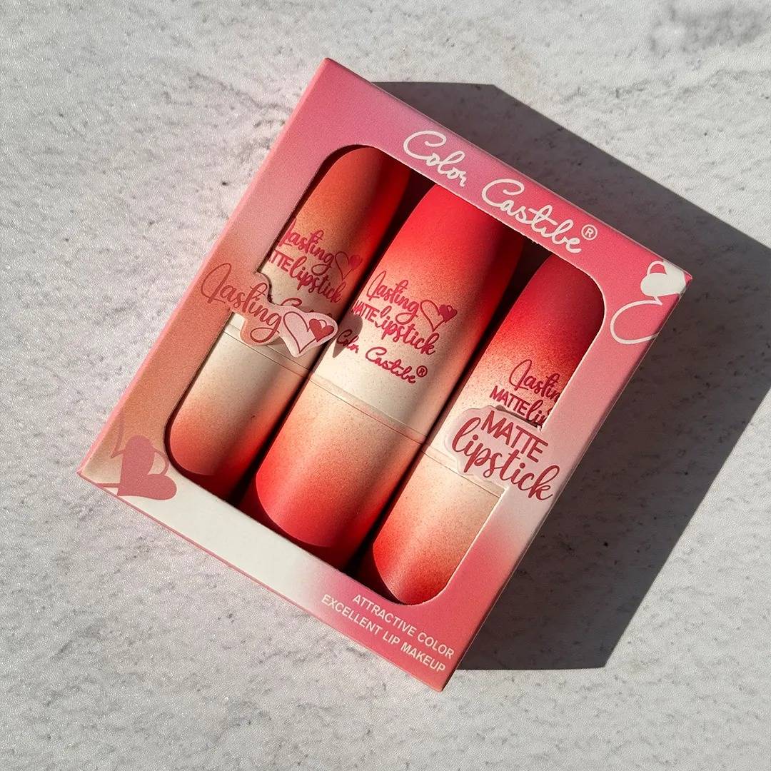 Color Castle Lasting Matte Lipstick 3pcs Lipstick Set