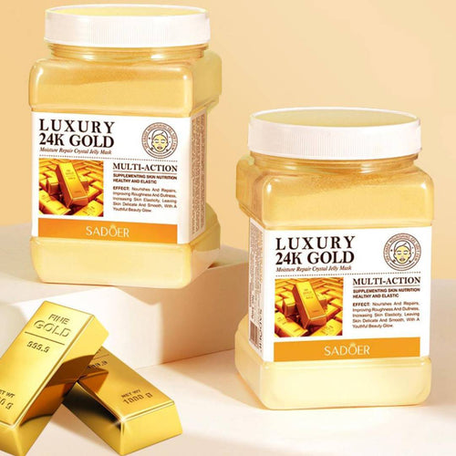 Sadoer Luxury 24k Gold Moisture Repair Crystal Jelly Mask Multi-Action Jar&nbsp;