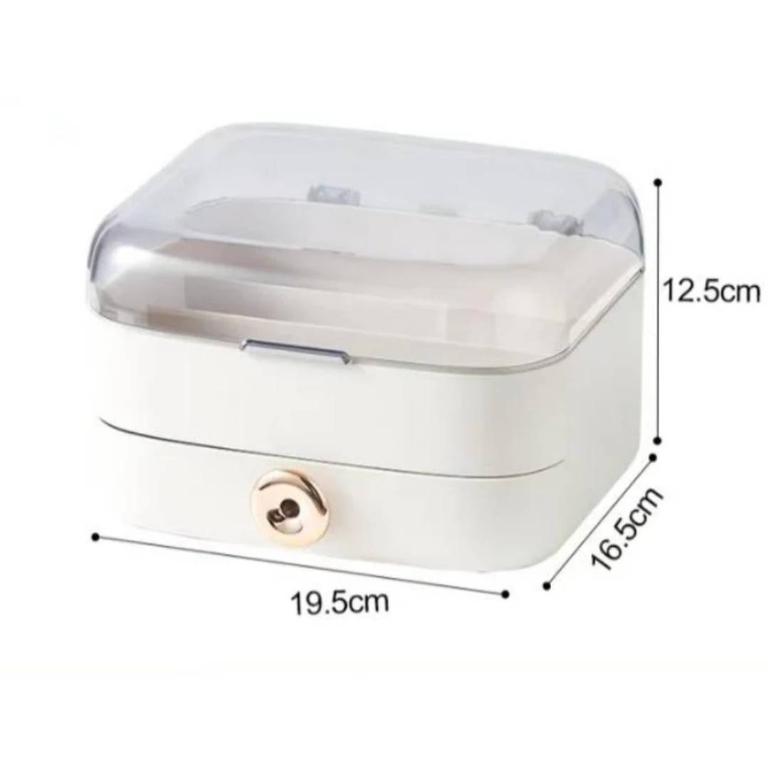 Multipurpose Cosmetic Box With Cover Display Case With Drawer