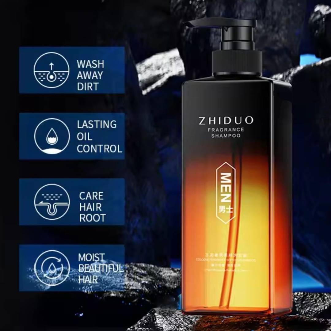 ZHIDUO Cleansing Scalp Anti Dandruff Cologne Fragrance Oil Control Men's Shampoo