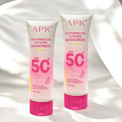 APK Watermelon Cooling Sunscreen SPF 50+ Hydrating &amp; UV Protection