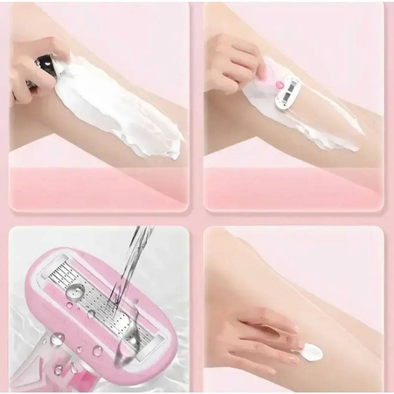 Mini Stainless Steel Women Manual Shaving Razor Underarm Body Hair Removal Shaving Knife with Storage Box