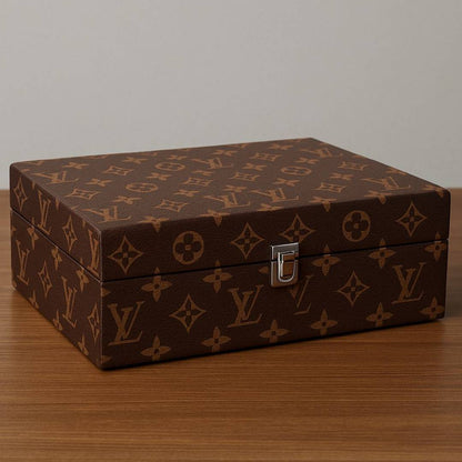 LV Printed Rexine Jewellery Box
