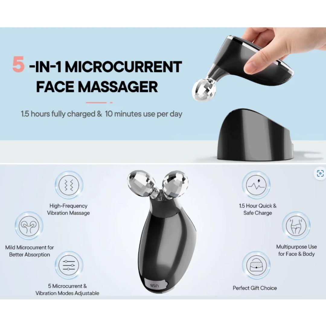 Rechargeable Microcurrent Facial Device Microcurrent Facial Massager To Lift The Face and Tighten The Skin