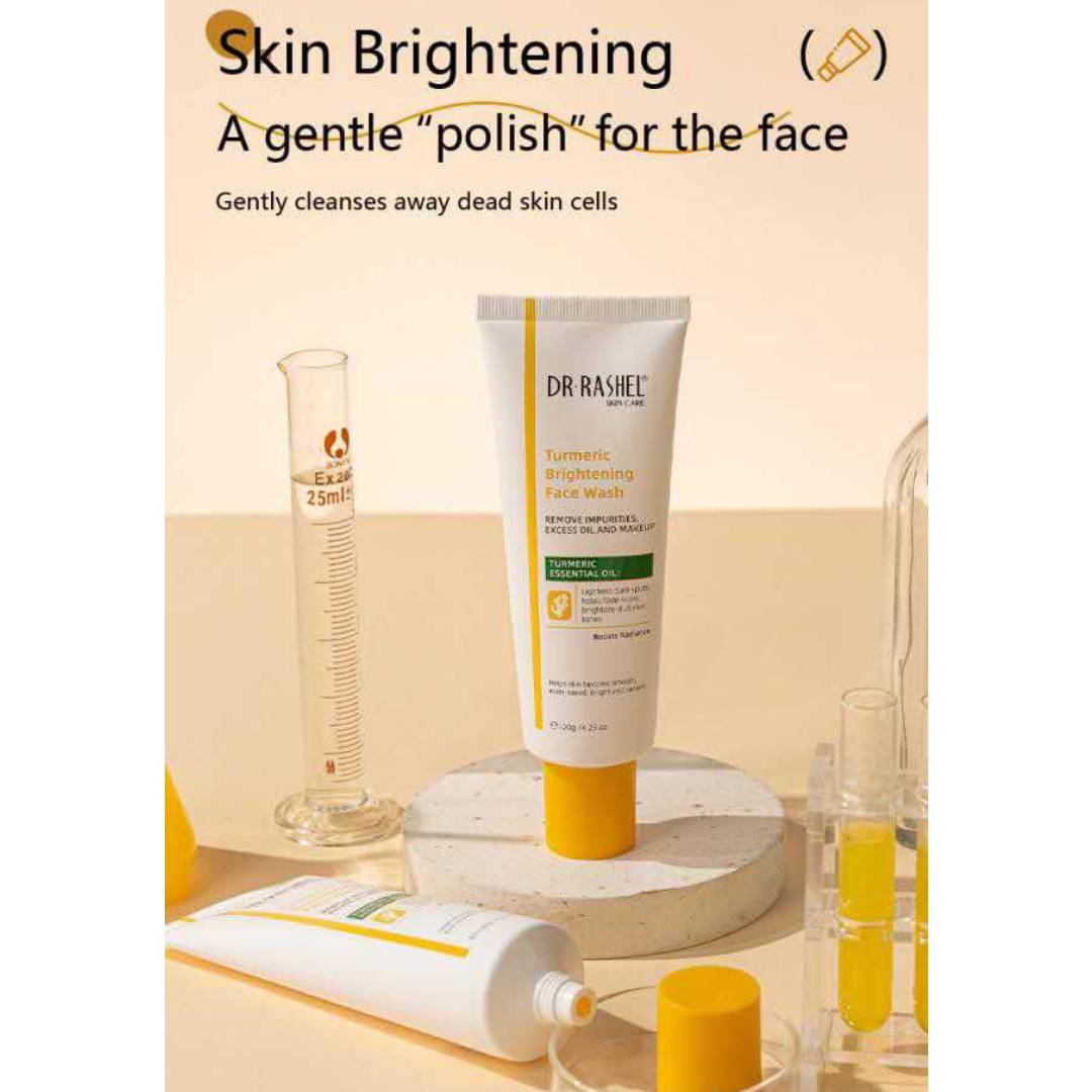 Dr Rashel Turmeric Brightening Face Wash Remove Excess Oil Impurities And Makeup