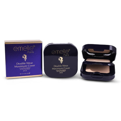 Emelie Double Wear Maximum Cover Pressed Powder