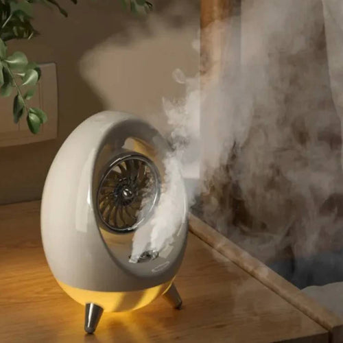 Portable Oval Shape Rechargeable Mini Air Conditioning Mist Fan Humidifier