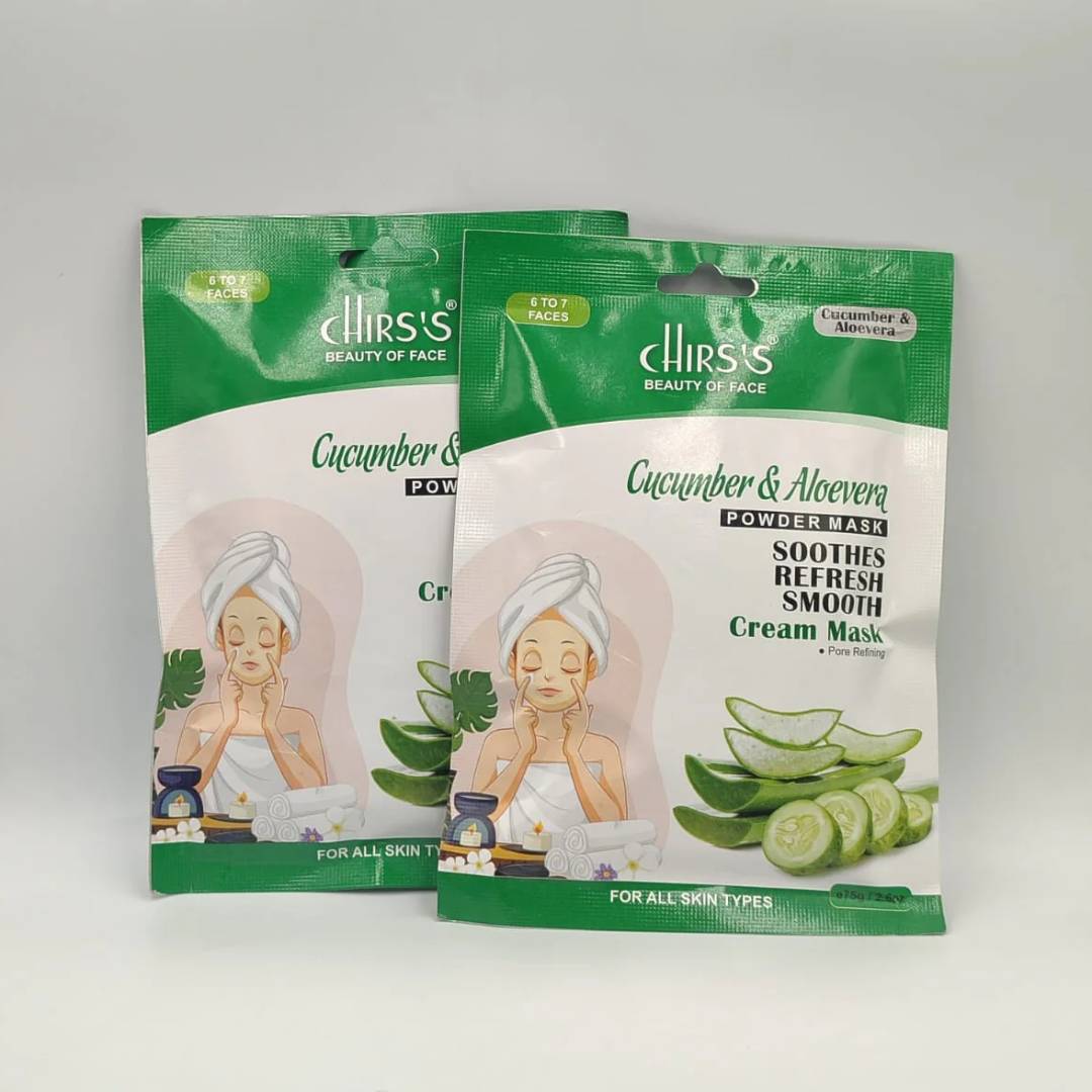 CHIRS'S Cucumber & Aloevera Powder Mask Soothes Refresh & Smooth Skin 75gm