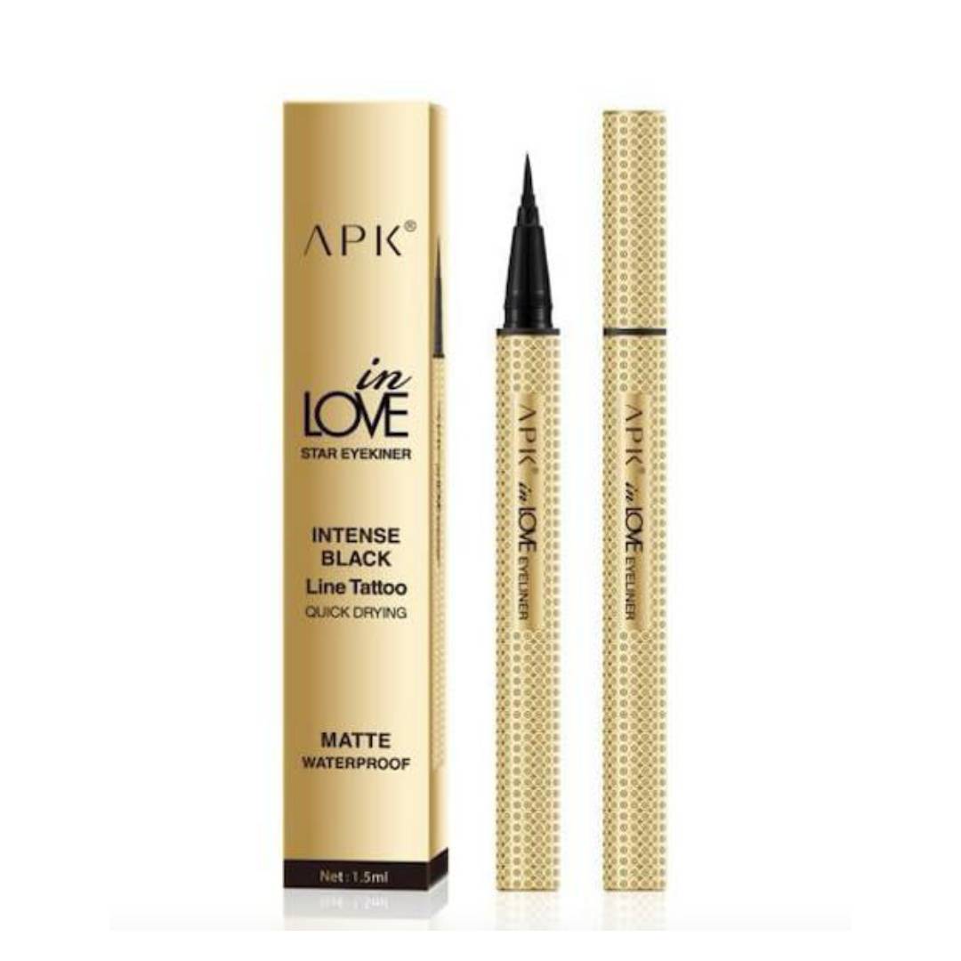 APK In Love Star Eyeliner Intense Black Line Tattoo Quick Drying Waterproof Smudgeproof & Transferproof 1.5ml