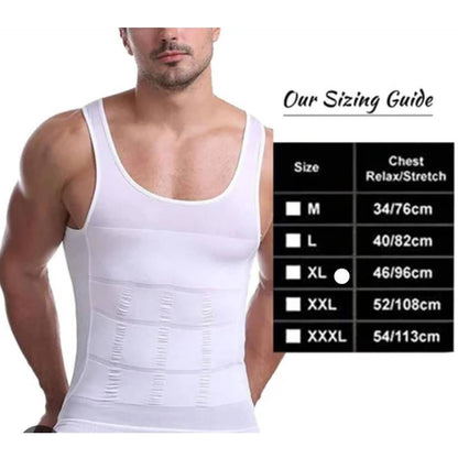 Men Slimming Body Shaper Vest Waist Cincher Shirt Abs Abdomen Shirt Tummy Control Compression Shirts Workout Tank Top
