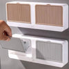 Wall Mounted Soap Dish With Lid Flip Cover Soap Rack For Bathroom Soap Holder With Built-in Drainer