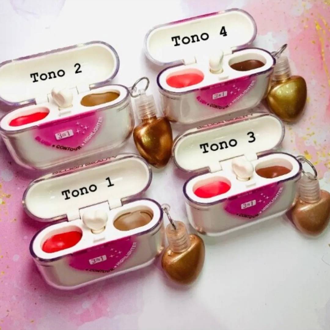 Billion Beauty Airpods Blush + Countour + Highlighter Pack of 4