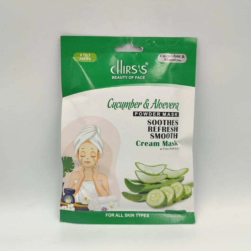 CHIRS'S Cucumber & Aloevera Powder Mask Soothes Refresh & Smooth Skin 75gm