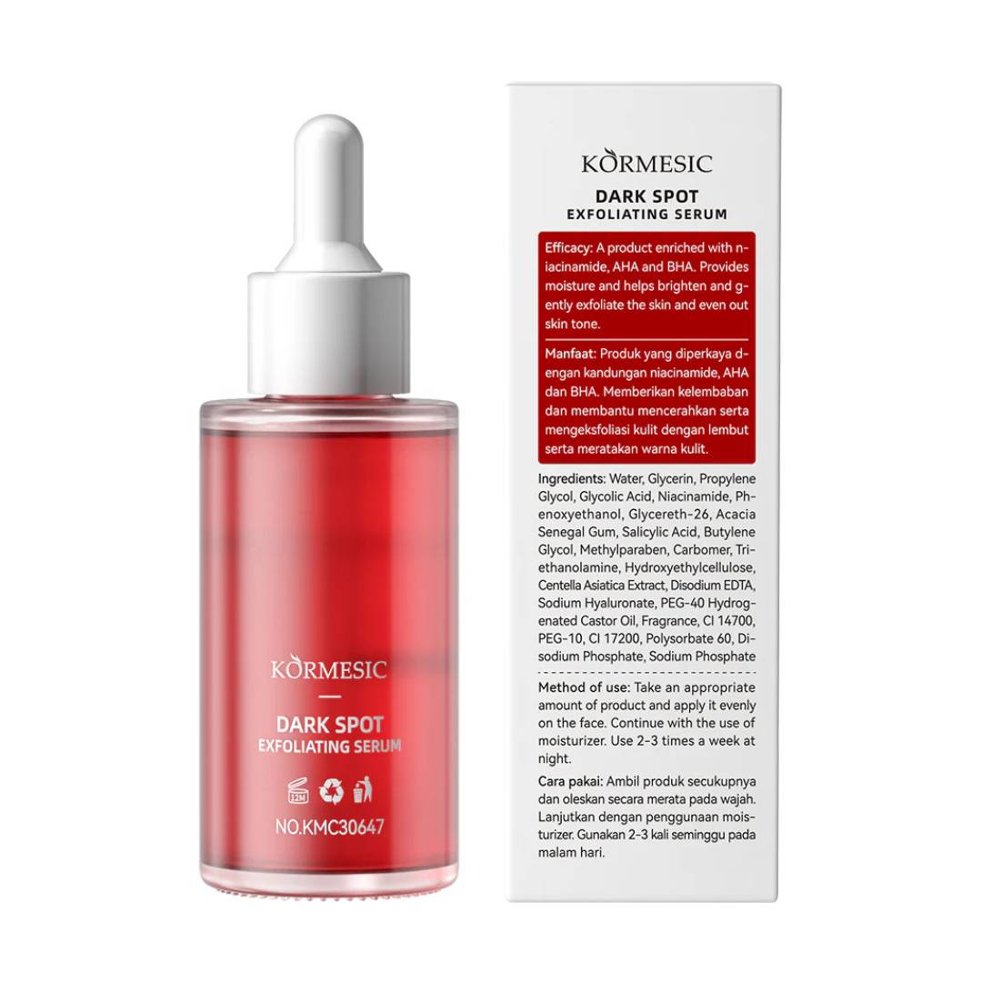 Kormesic Dark Spot Exfoliating Salicylic Acid Niacinamide AHA Serum 40ml