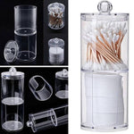 Multipurpose Acrylic Makeup Removal Cotton Buds Cosmetic Storage Box Holder With Lid