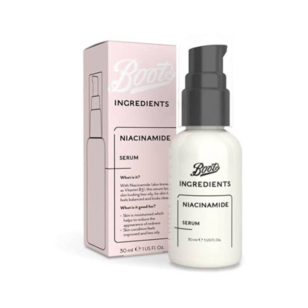 Boots Ingredients Niacinamide Serum Hydrating & Oil-Control Serum 30ml