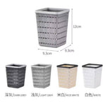 Multifunction Classic Basket Pen Organizer Square Type Rattan Plastic Pen Holder Pack of 2