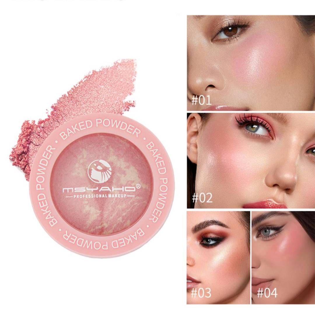 MSYAHO Baked Powder Terra Cota Blush 4Pcs Set