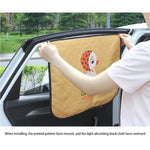 Car Window Sunshade Cover Cartoon Curtain Sunshade UV Protection