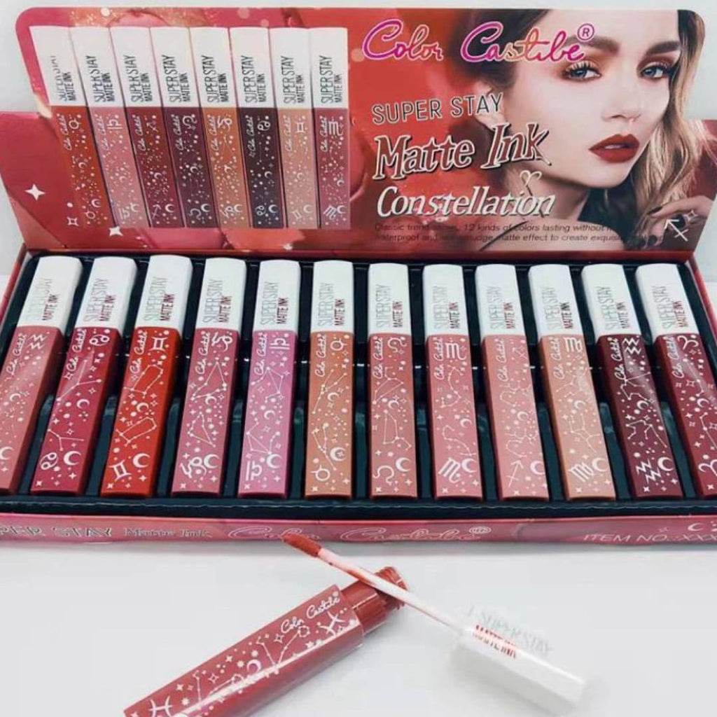 Color Castle Super Stay Matte Ink Constellation Lip Gloss 12Pcs Set ...