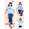 TeeDot Code 1040 Premium Quality 2 Pcs Trouser And T-Shirt Nightwear Soft Cotton Stuff For Girl