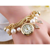 Luxury And Stylish Pearl Bracelet Watch For Women