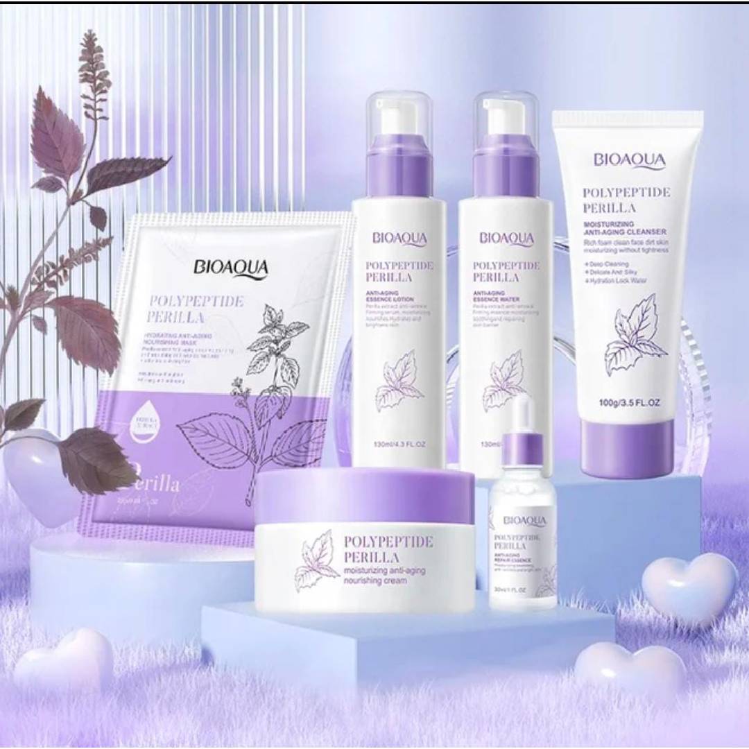 Bioaqua 6in1 Polypeptide Perilla Anti Aging Skin Care Set