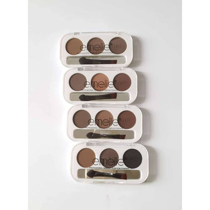 Emelie Professional 3 Color Eyebrow Powder Palette