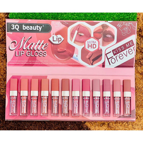 3Q Beauty Kiss Me Forever Matte Lip Gloss 12Pcs Set