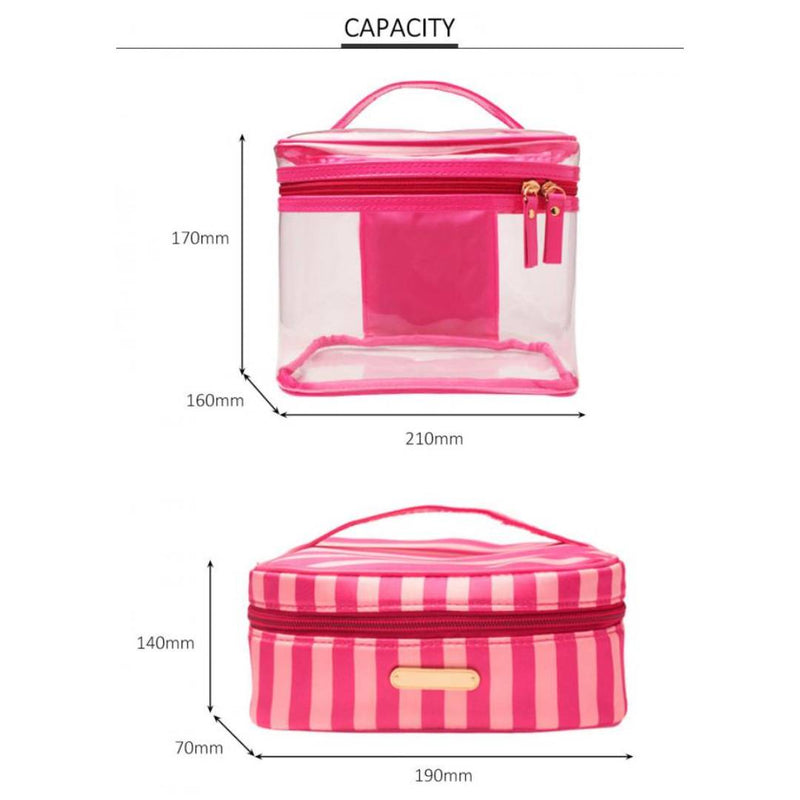 4in1 Clear PVC Makeup Cosmetic Zipper Bag