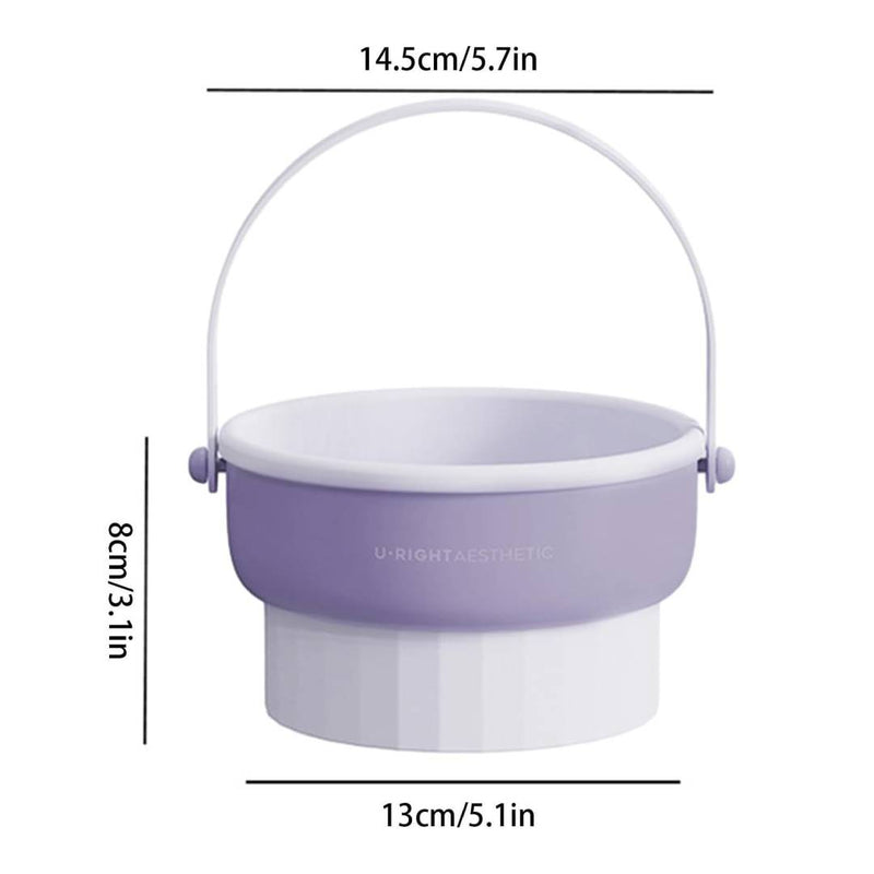 Silicone Makeup Brush Cleaner 3in1 Cleanser Bowl Hanging Drying Basket